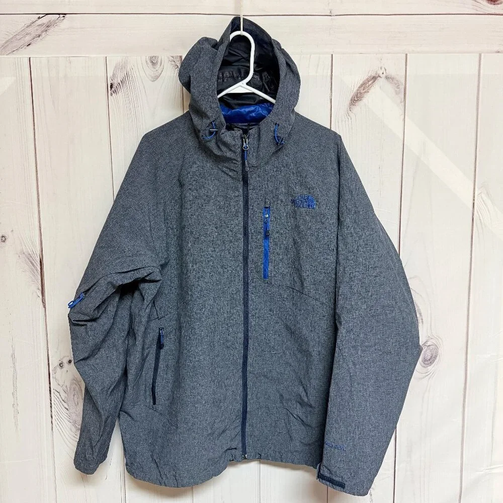 The North Face Men’s Triclimate HyVent 2.5L XL Gray‎ Blue EUC